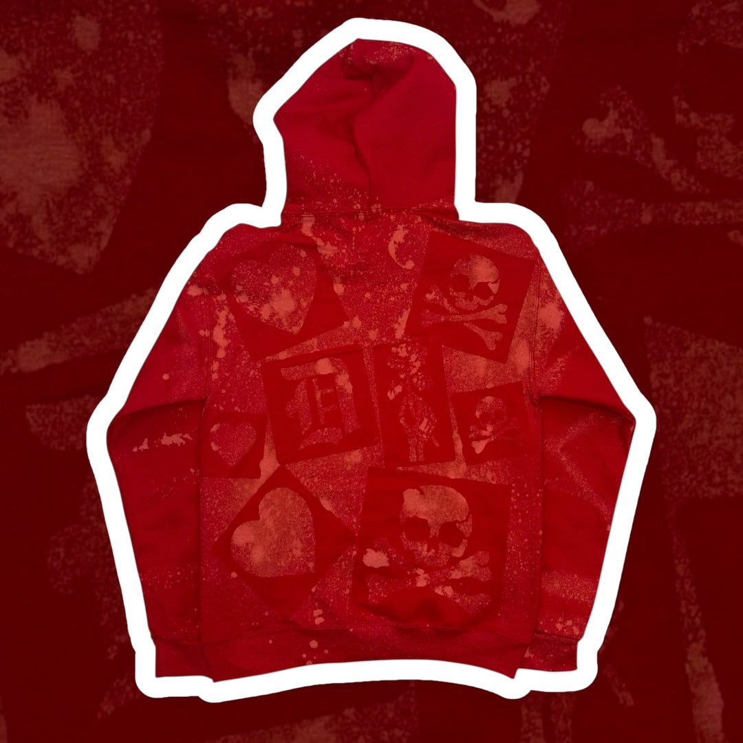 SMALL bleach faded hoodie