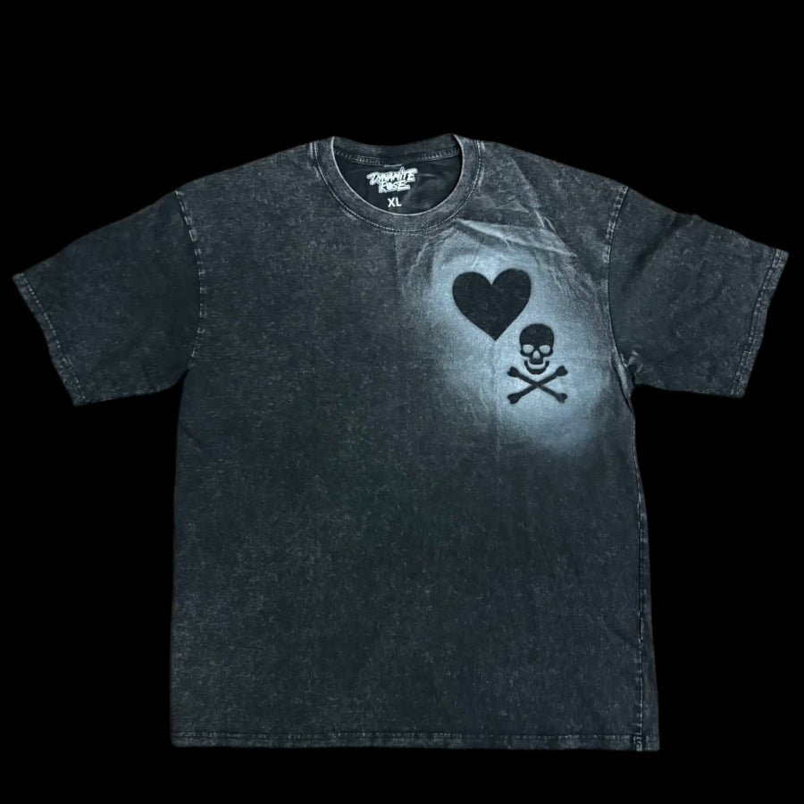 “Rock Bottom” Acid wash Tee