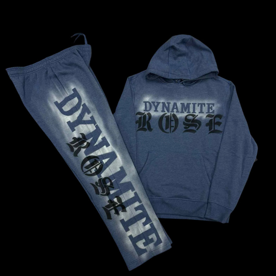 “The Blues” Hoodie & Open-Botton pants set.