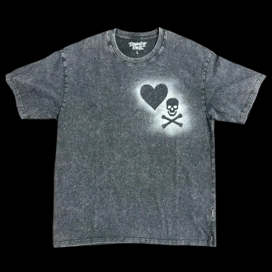 “Rock Bottom” Acid wash Tee