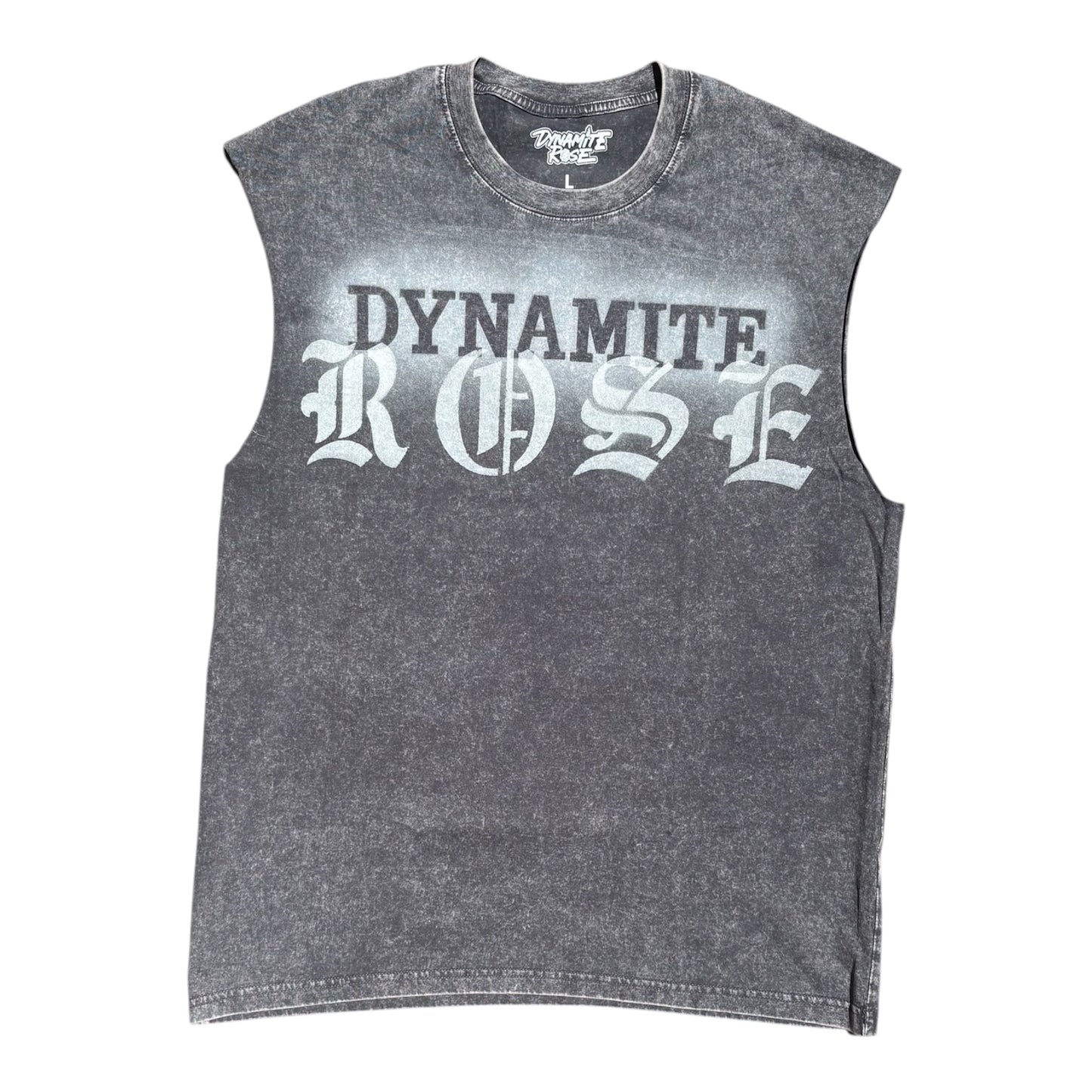 100% cotton acid wash sleeveless tee