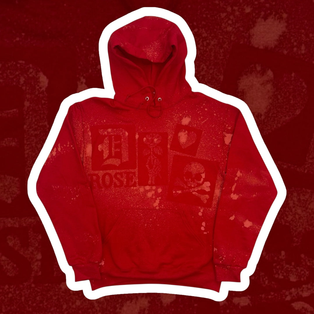 SMALL bleach faded hoodie