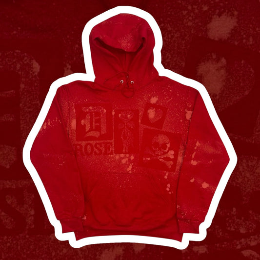 SMALL bleach faded hoodie