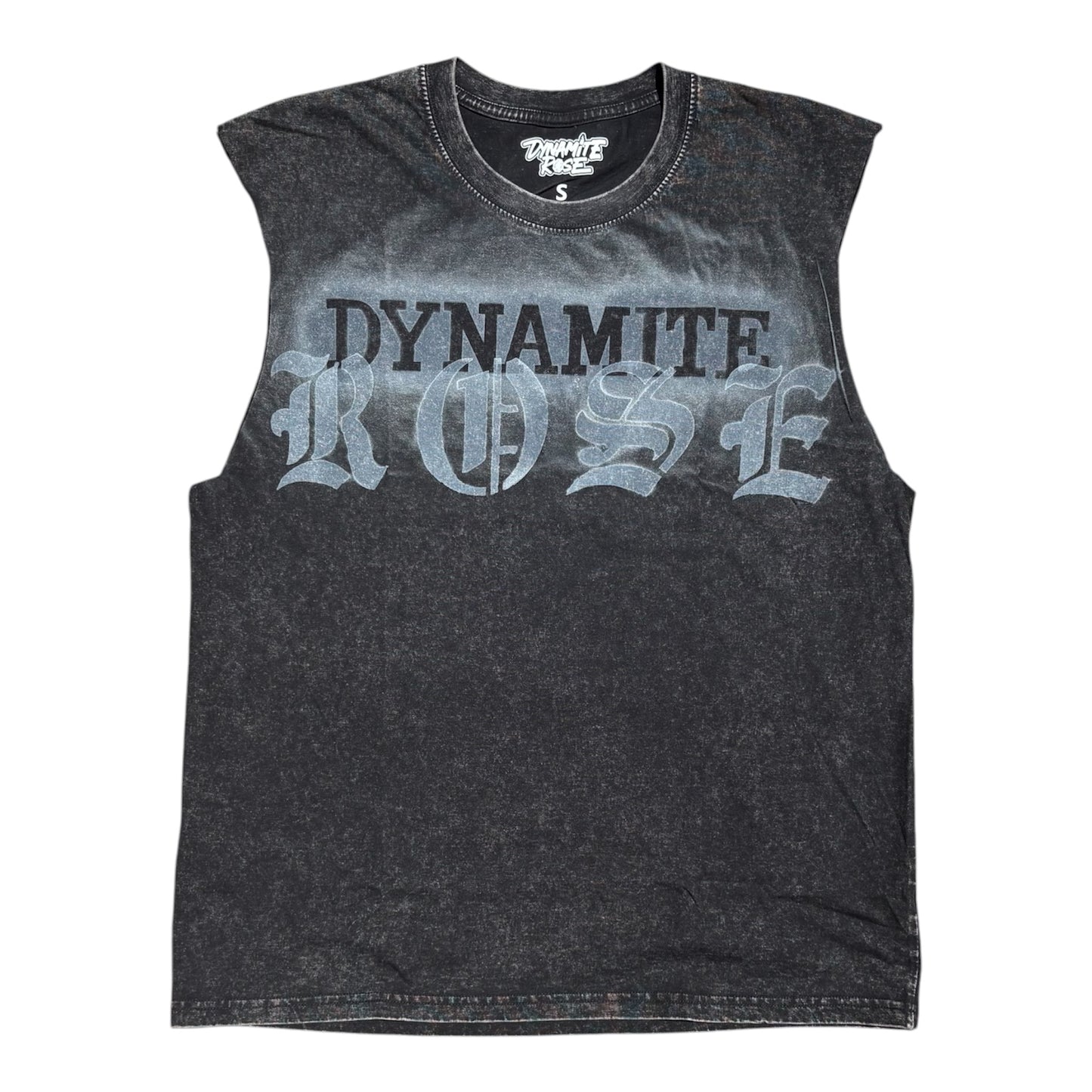 100% cotton acid wash sleeveless tee