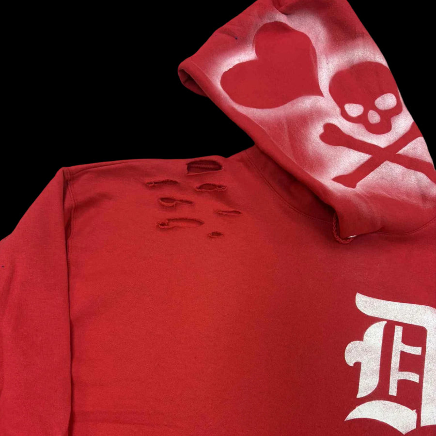 Distressed & cropped “YOUR FLOWERS” Hoodie