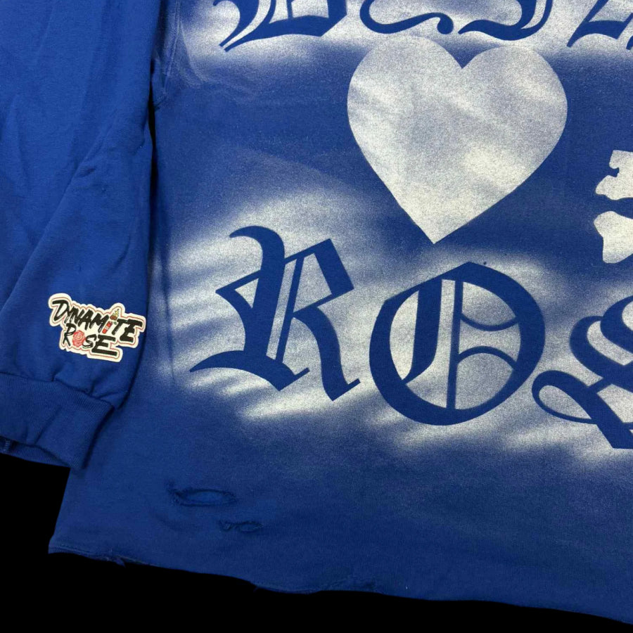 Distressed & Cropped “Your Flowers” Hoodie.