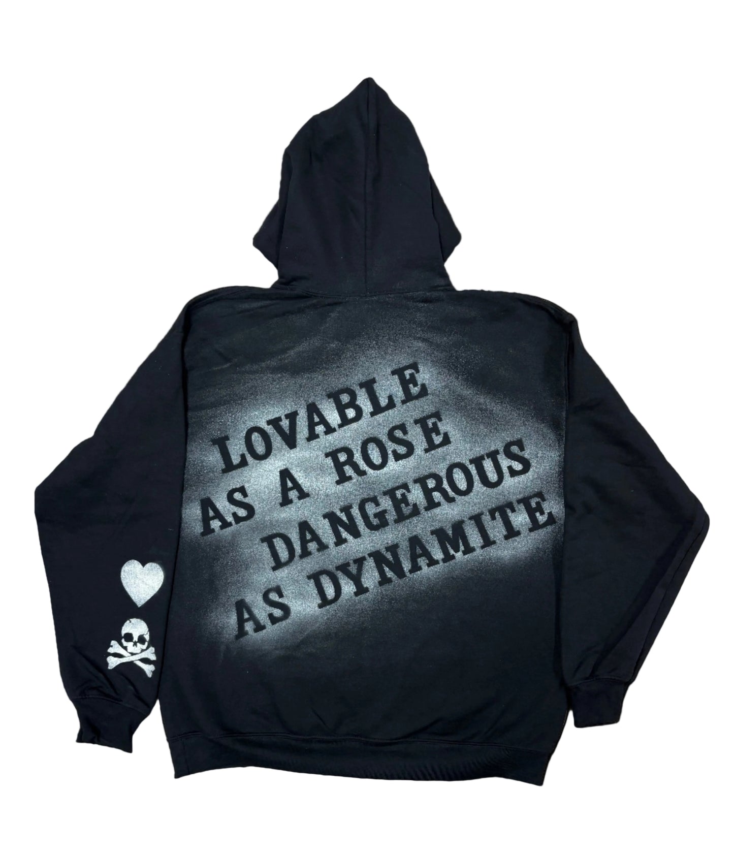 “Lovable as a rose” hoodie