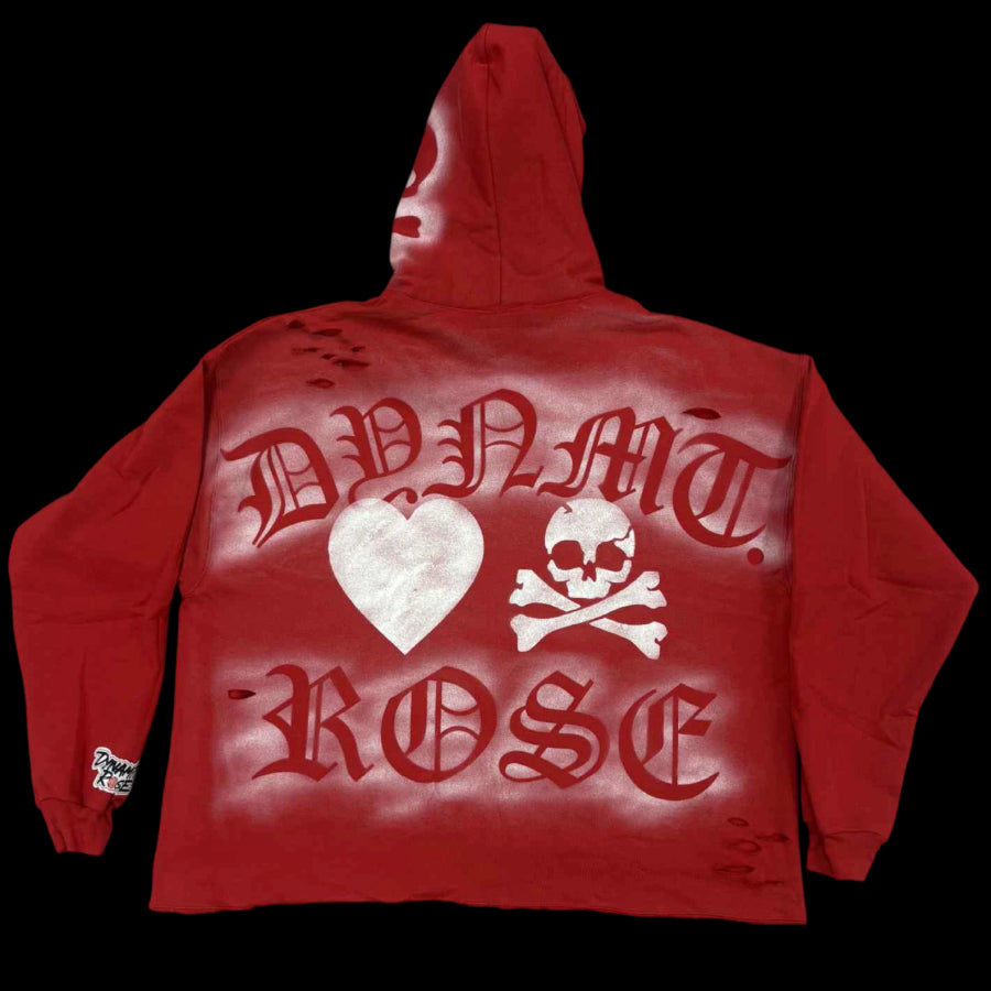 Distressed & cropped “YOUR FLOWERS” Hoodie