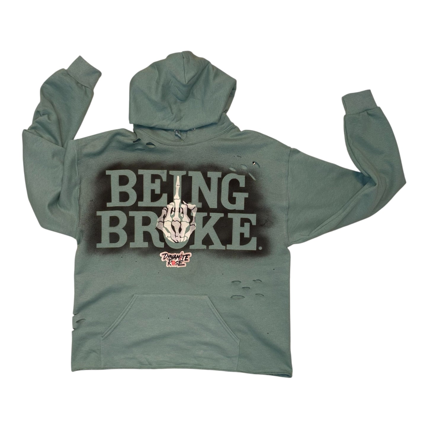 “F being broke” Cropped hoodie