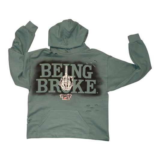 “F being broke” Cropped hoodie