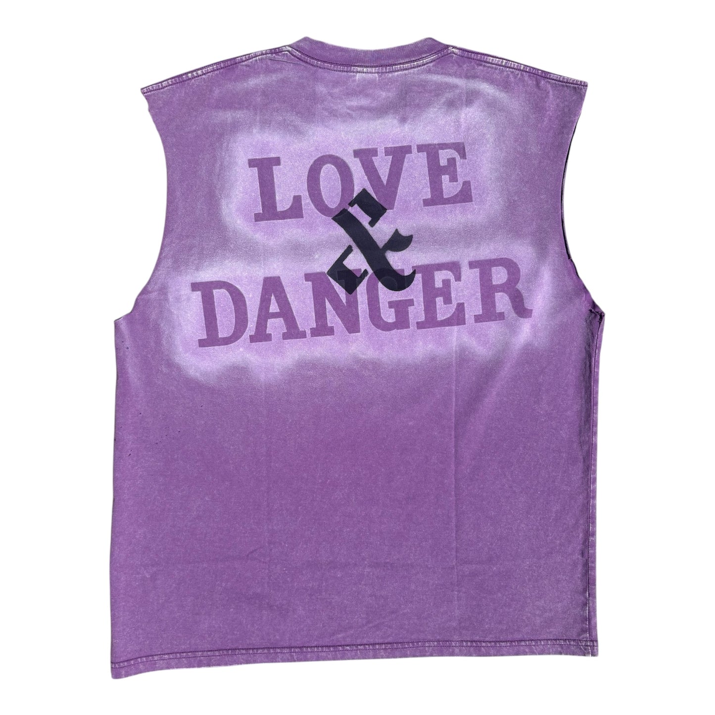 100% cotton acid wash sleeveless tee